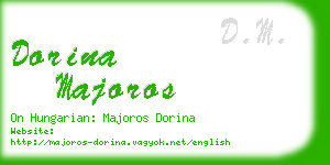 dorina majoros business card